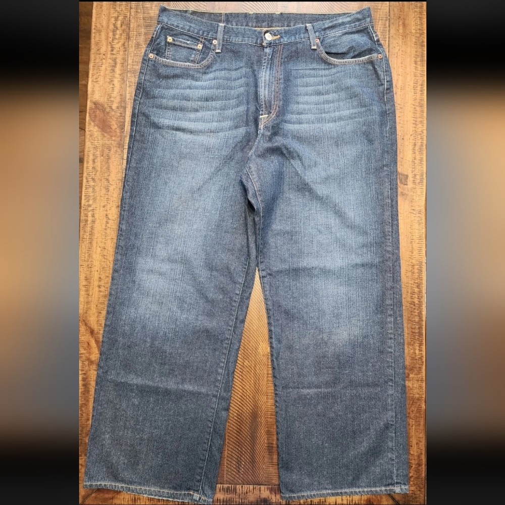 Lucky Brand Men's Jeans Dungarees Classic Fit Short Length 38x29 Dark Blue NEW